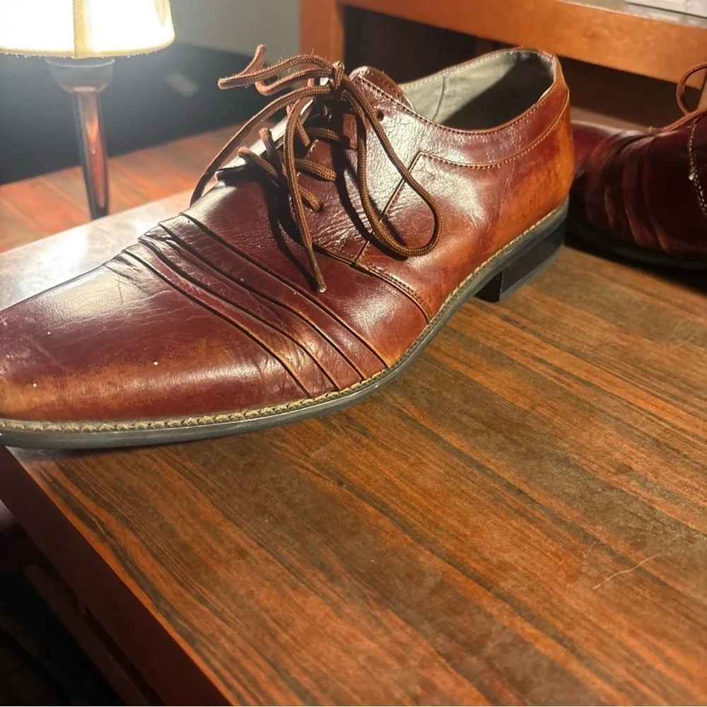 Stacy Adams Rich Brown Leather Oxfords